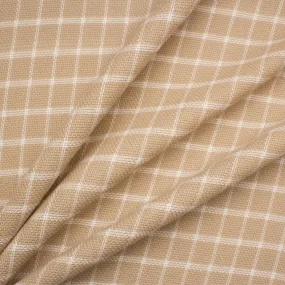 Beige/Ivory Checkered Wool/Silk