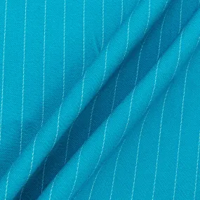 Bright Teal Pinstriped Pure Wool