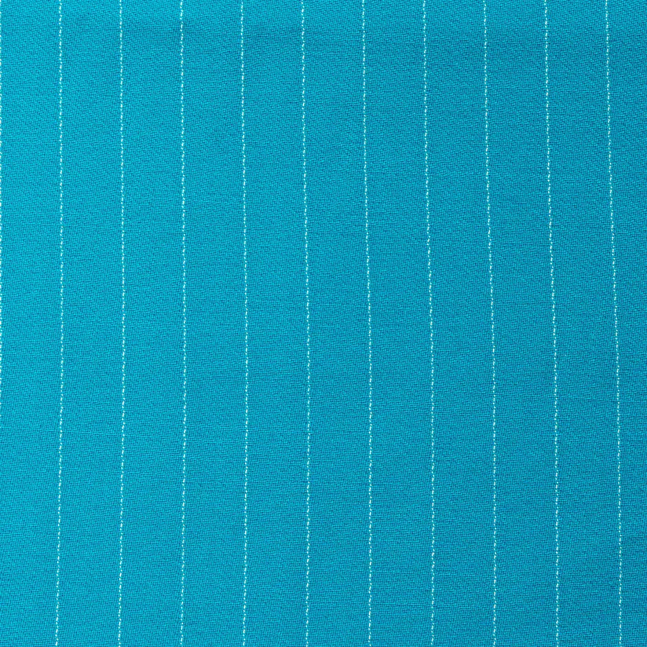 Bright Teal Pinstriped Pure Wool