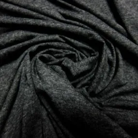 Charcoal Heather Bamboo/Merino Wool/Spandex Jersey Fabric