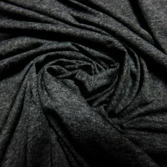 Charcoal Heather Bamboo/Merino Wool/Spandex Jersey Fabric