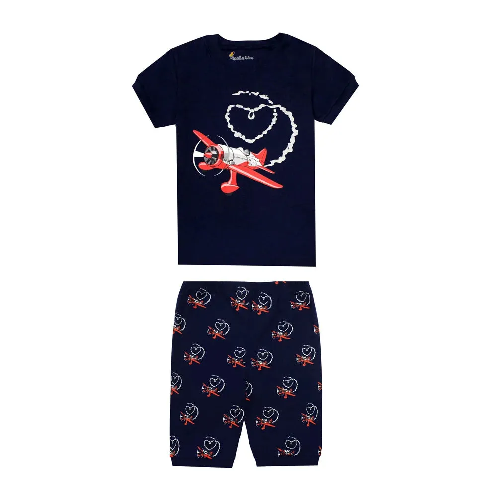 Child Boy Pajamas Set Kids Toddler 1 2 3 4 5 6 7 8 Years Summer Clothes Cute Cotton Pyjama 2 Piece Night Suit for Boys Outfits