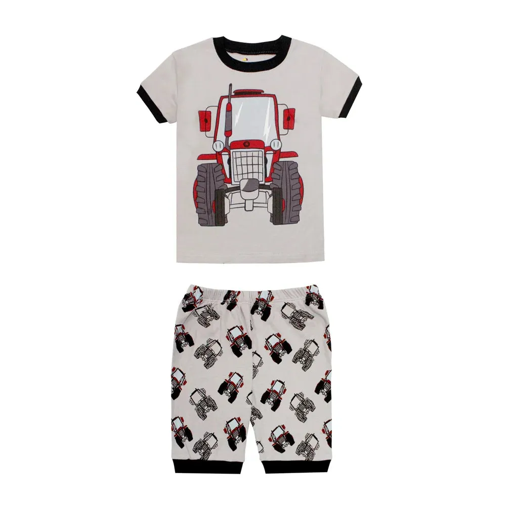 Child Boy Pajamas Set Kids Toddler 1 2 3 4 5 6 7 8 Years Summer Clothes Cute Cotton Pyjama 2 Piece Night Suit for Boys Outfits