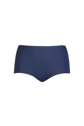 Chlorine Resistant Navy High Waist Bikini Bottoms