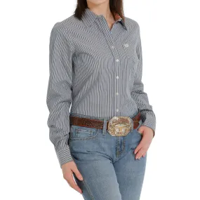 Cinch® Ladies Pinstripe Light Blue Button Down Shirt MSW9164196