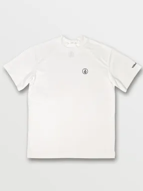 Circle Stone Mock Neck Short Sleeve Tee - Off White