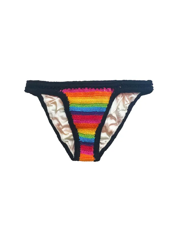 Crochet Rainbow Bikini Top