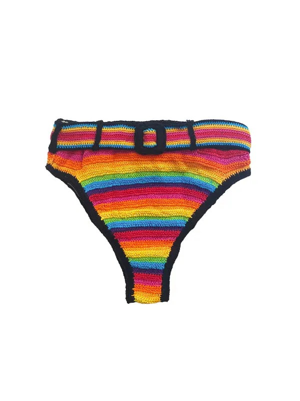 Crochet Rainbow Bikini Top