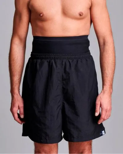 CUI Mens Ostomy Swim Shorts - 1 each, LARGE, BLACK - TWIN **TEMPORARY  UNAVAILABLE**