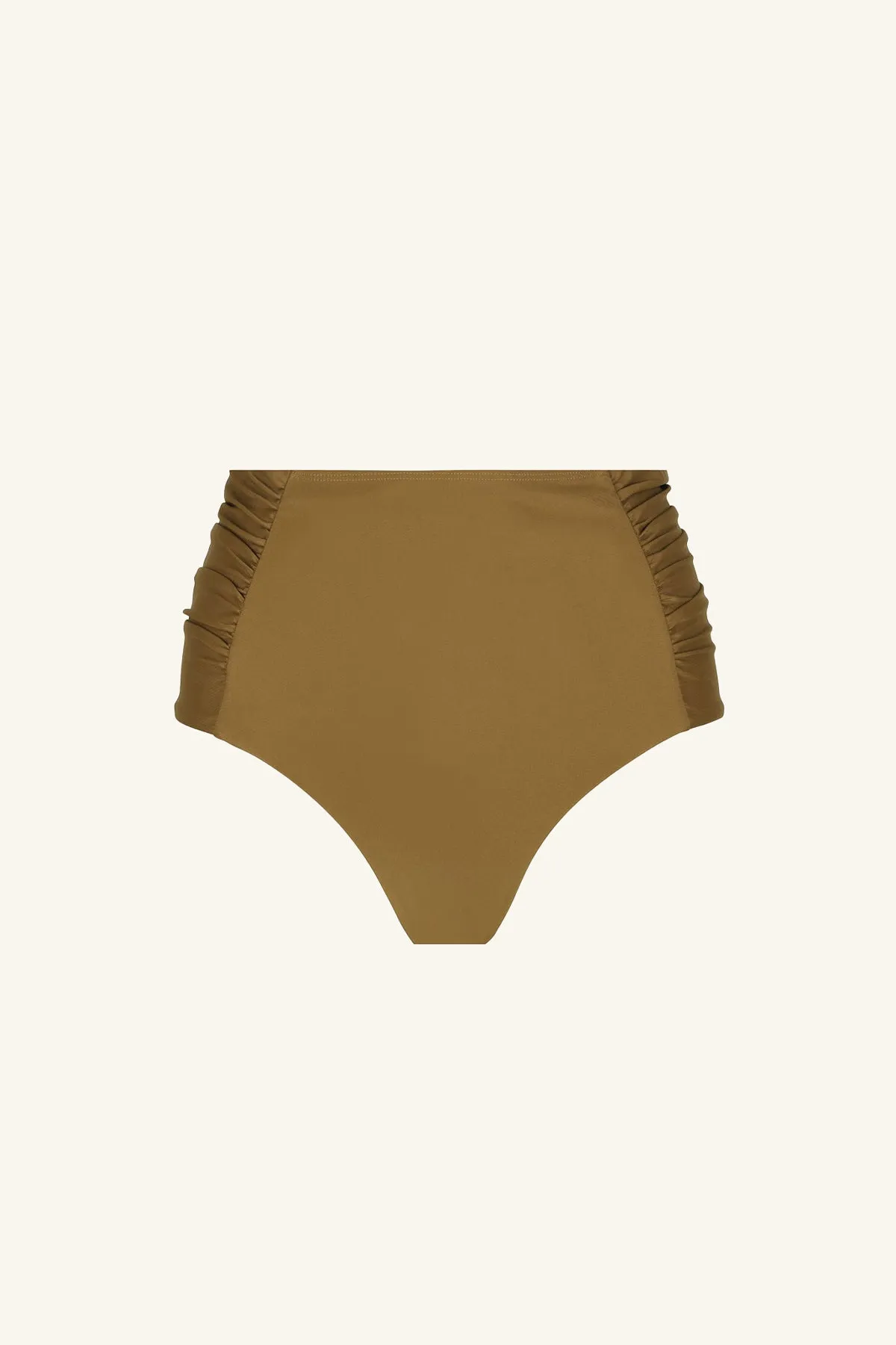 DAIQUIRI HIGH WAISTED RUCHED BOTTOM - MARTINI OLIVE