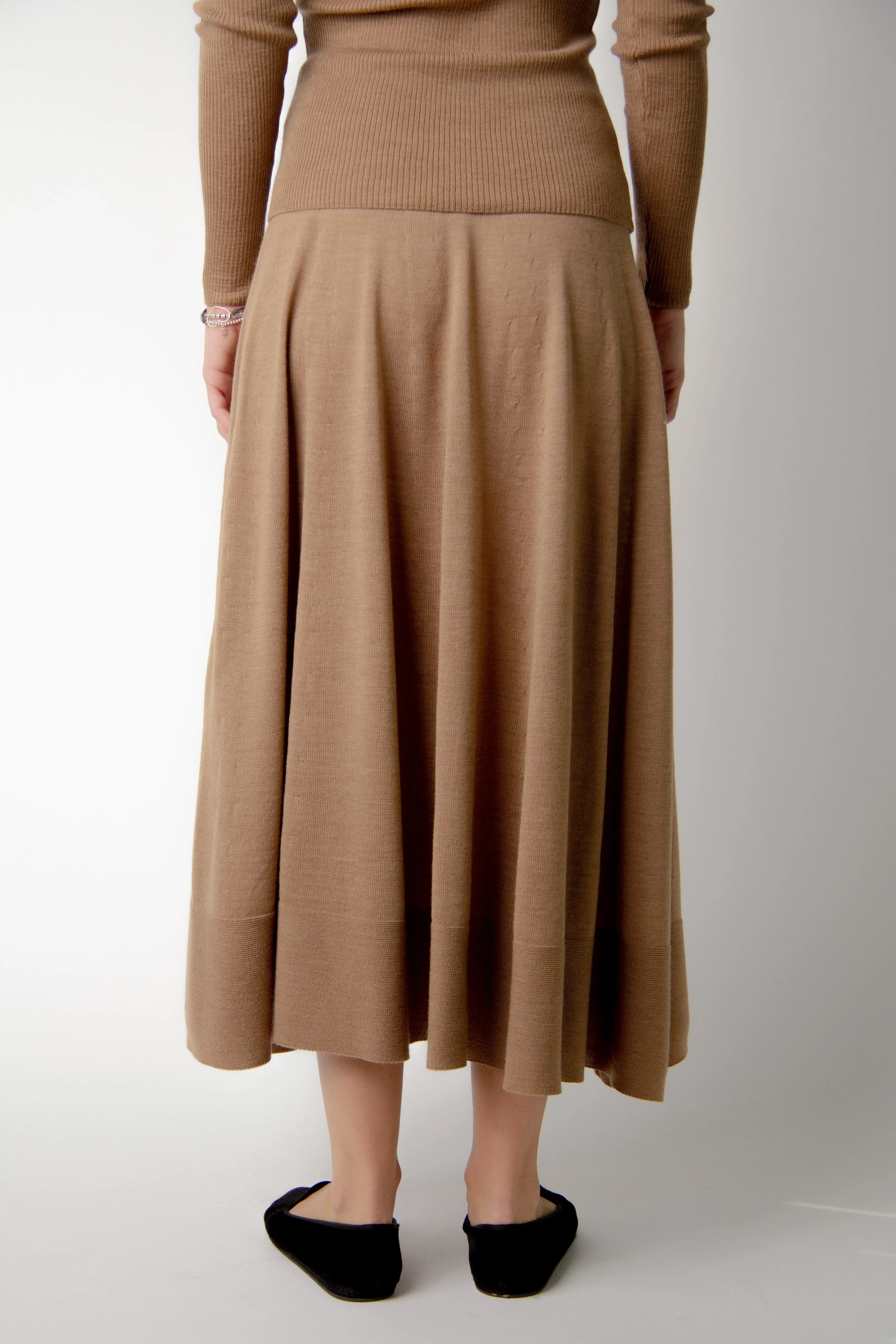 Extra Fine Merino A-Line Skirt (3D-Knit)