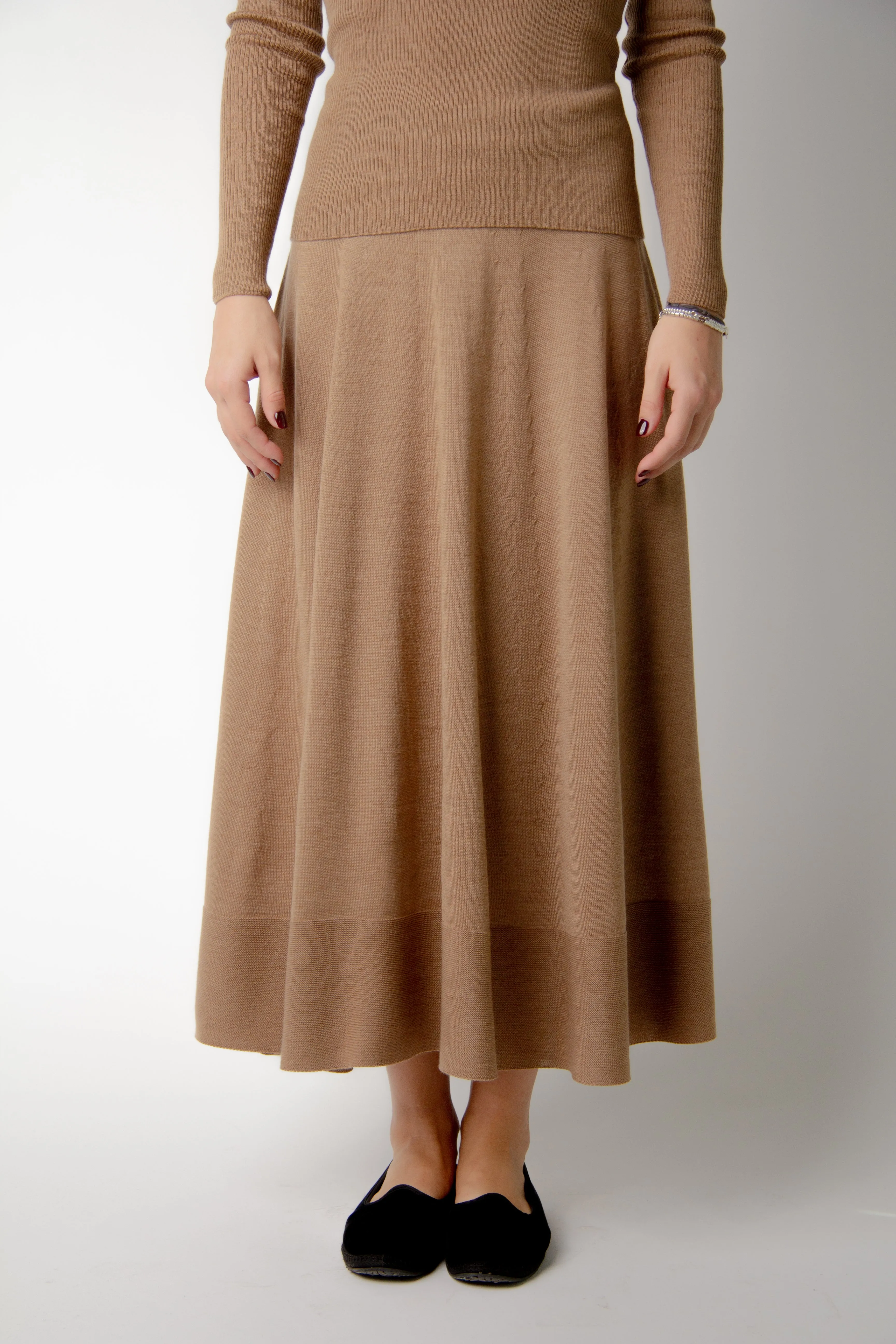 Extra Fine Merino A-Line Skirt (3D-Knit)