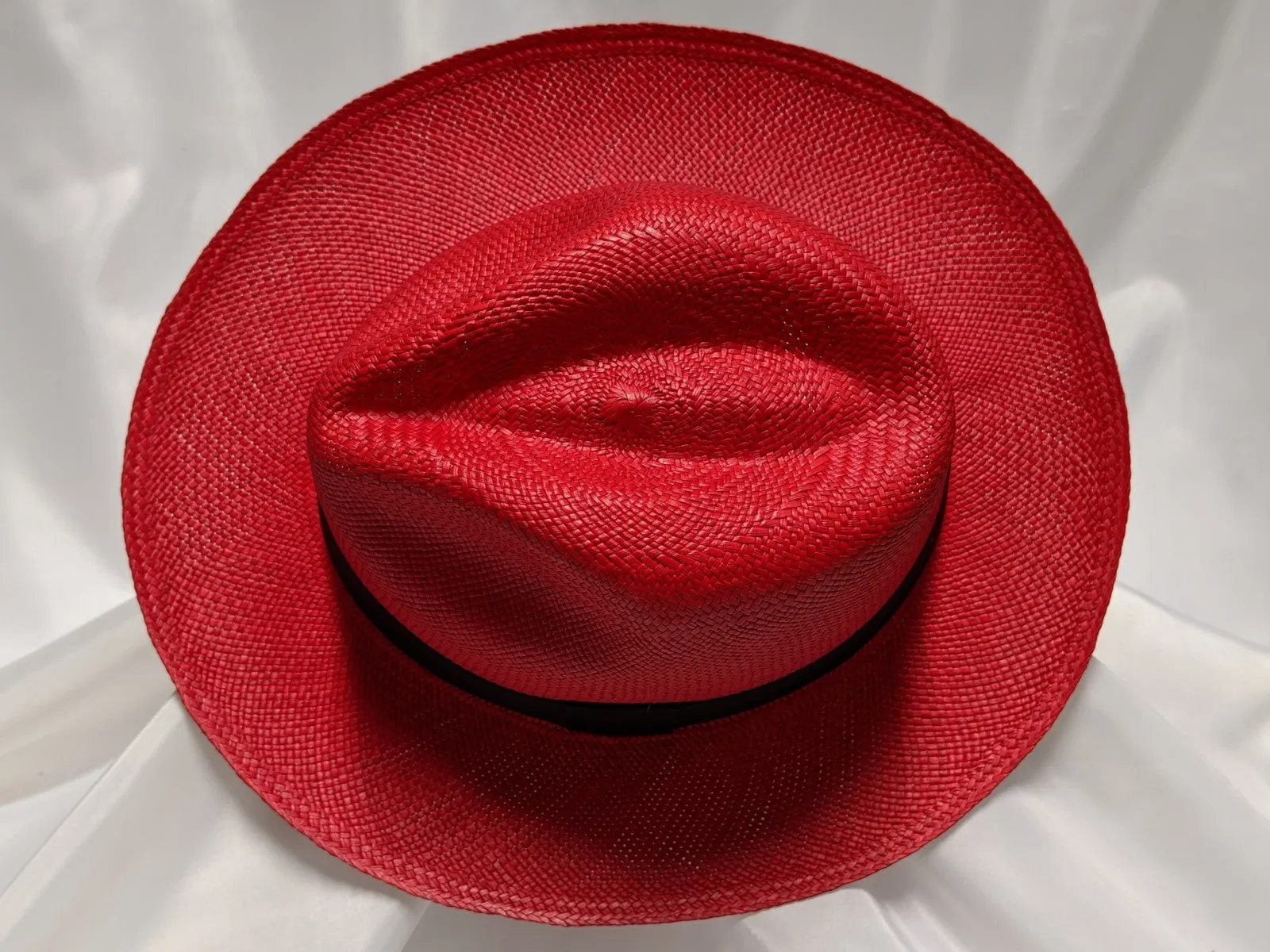 Fedora 7 3/8 (60) - Red (Montecristi Panama) #20-141