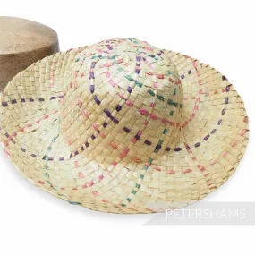 Fiesta Rainbow Natural Straw Capeline Hat Body - 11"