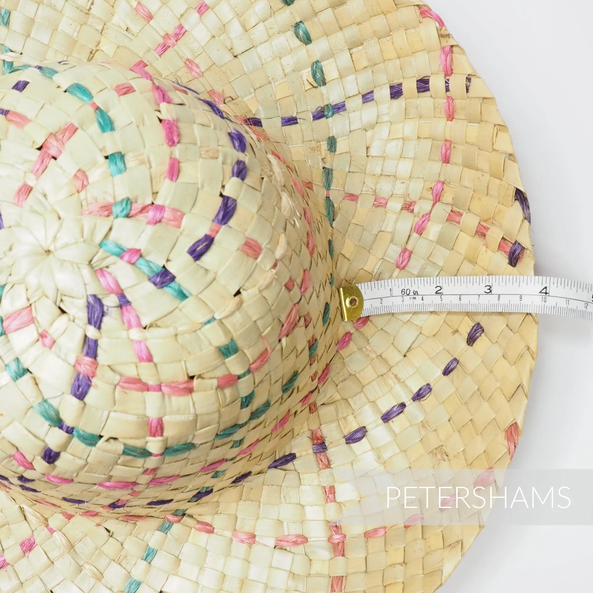 Fiesta Rainbow Natural Straw Capeline Hat Body - 11"