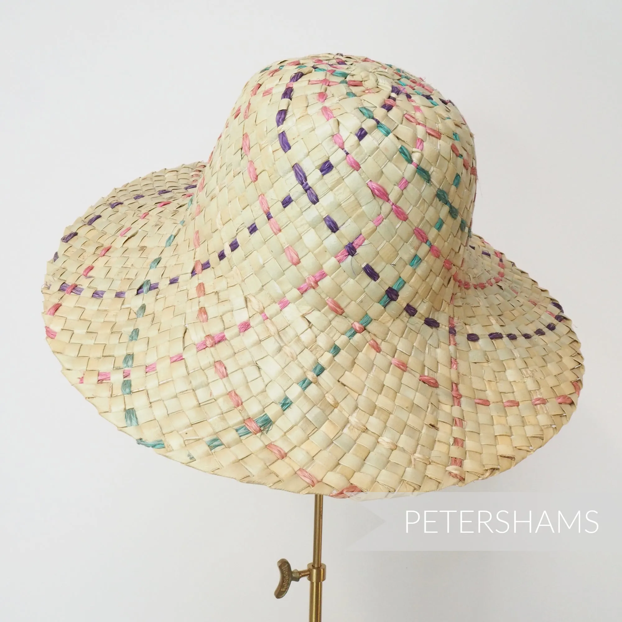 Fiesta Rainbow Natural Straw Capeline Hat Body - 11"