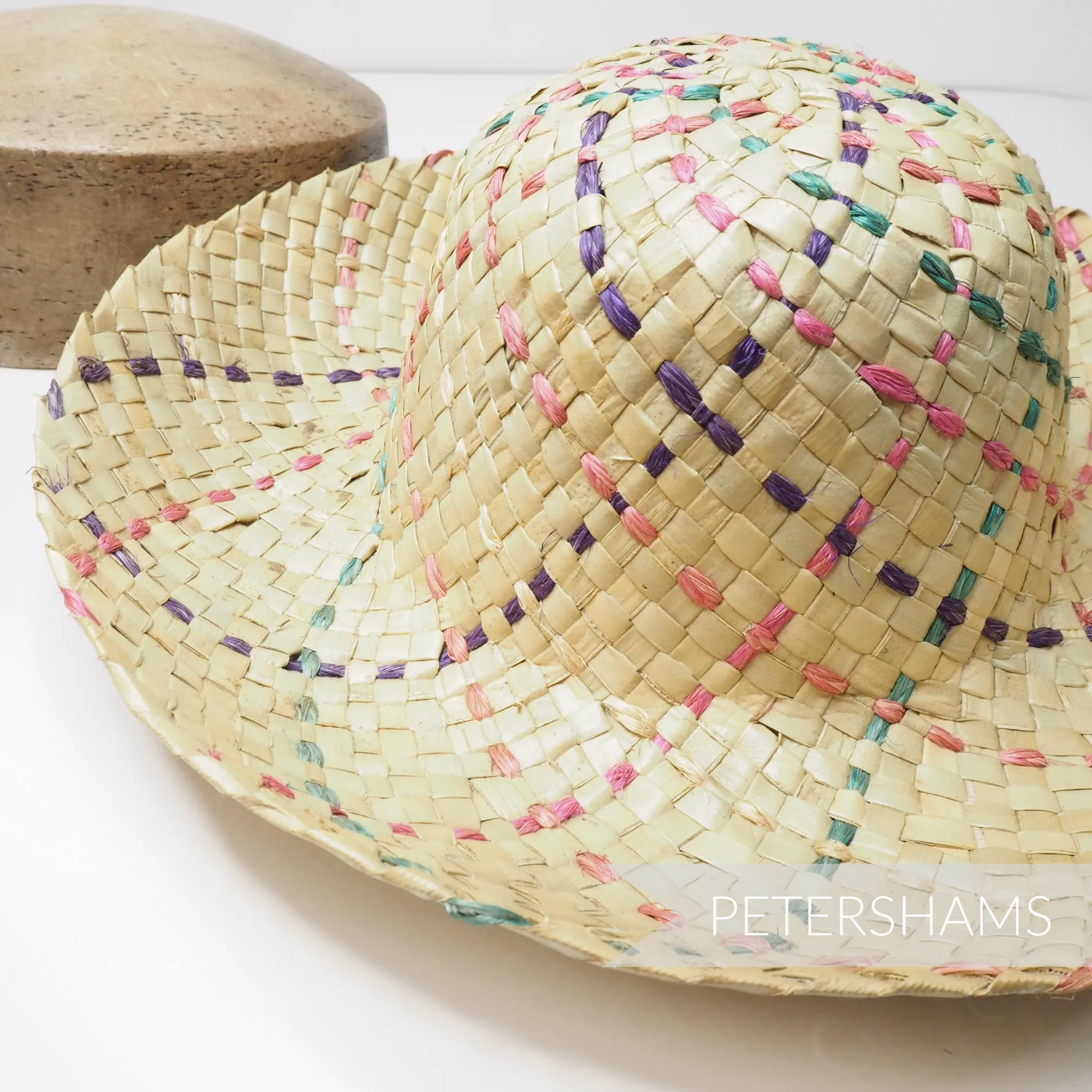 Fiesta Rainbow Natural Straw Capeline Hat Body - 11"