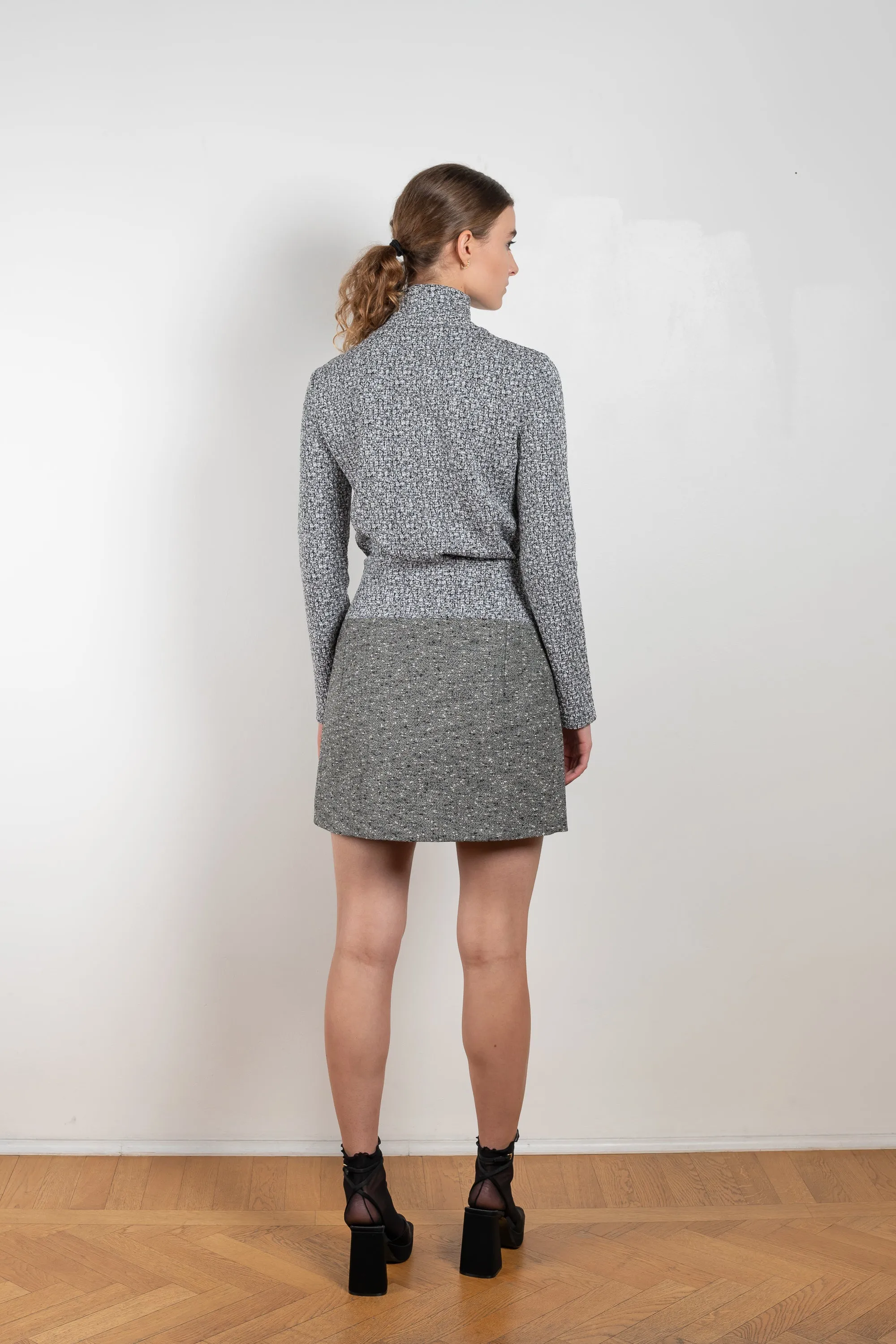 Grey Wool Skirt