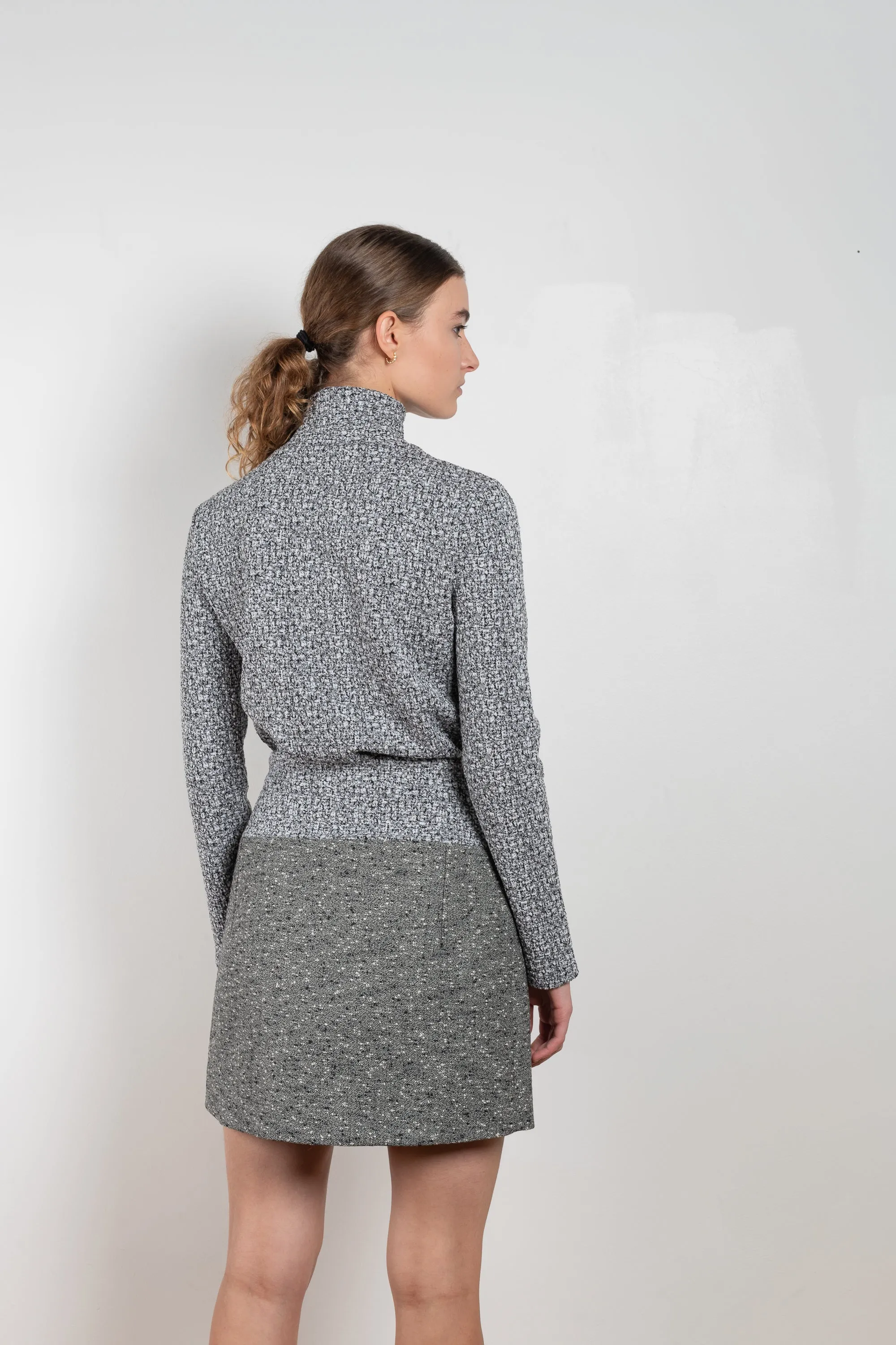 Grey Wool Skirt