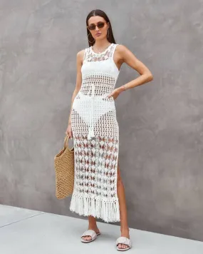 Hollow Out Mesh Crochet Dress