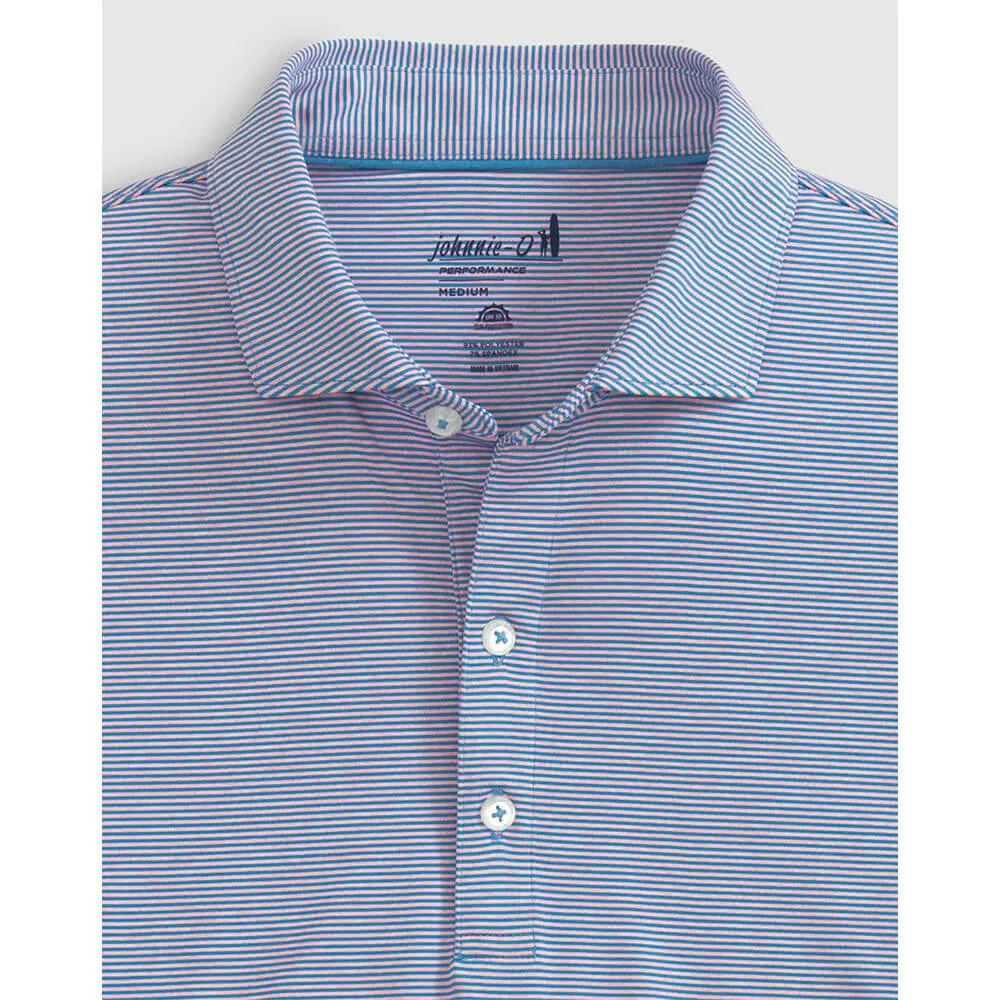 Johnnie-O Lyndon Prep-Formance Pinestripe Polo Shirt - Victory