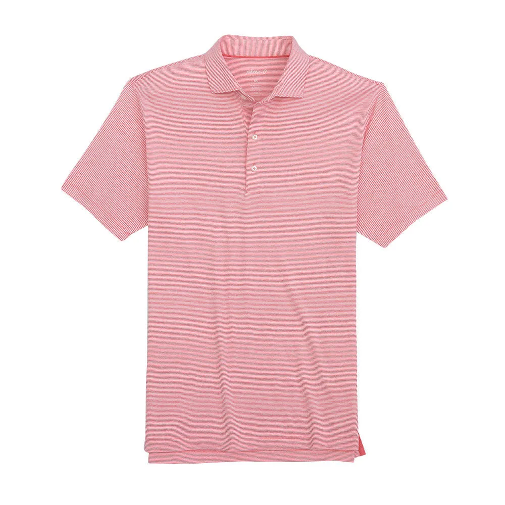 Johnnie-O Lyndon Prep-Formance Pinstripe Polo Shirt - Azalea