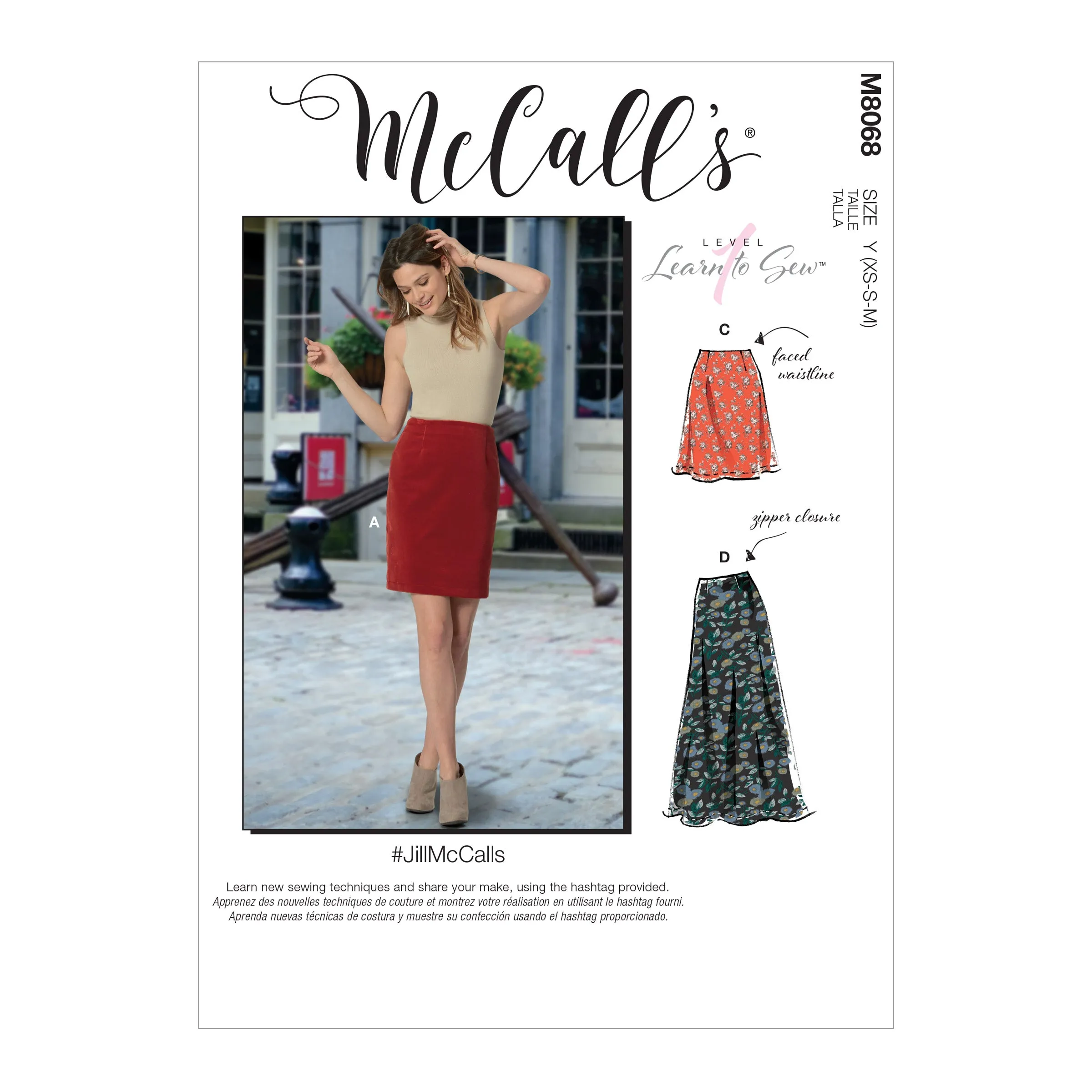 M8068 #JillMcCalls - Misses' Skirts in Three Lengths