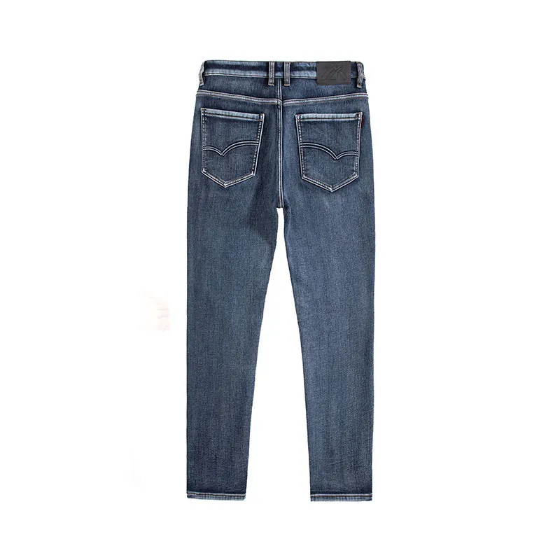 Men's Loose Fleece-Lined Straight-Leg Jeans