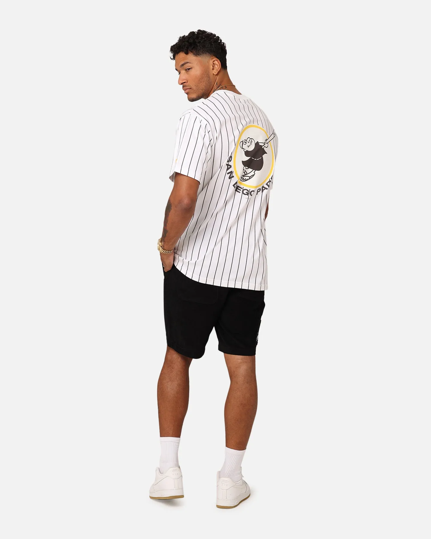 New Era San Diego Padres Oversized T-Shirt White Pinstripe