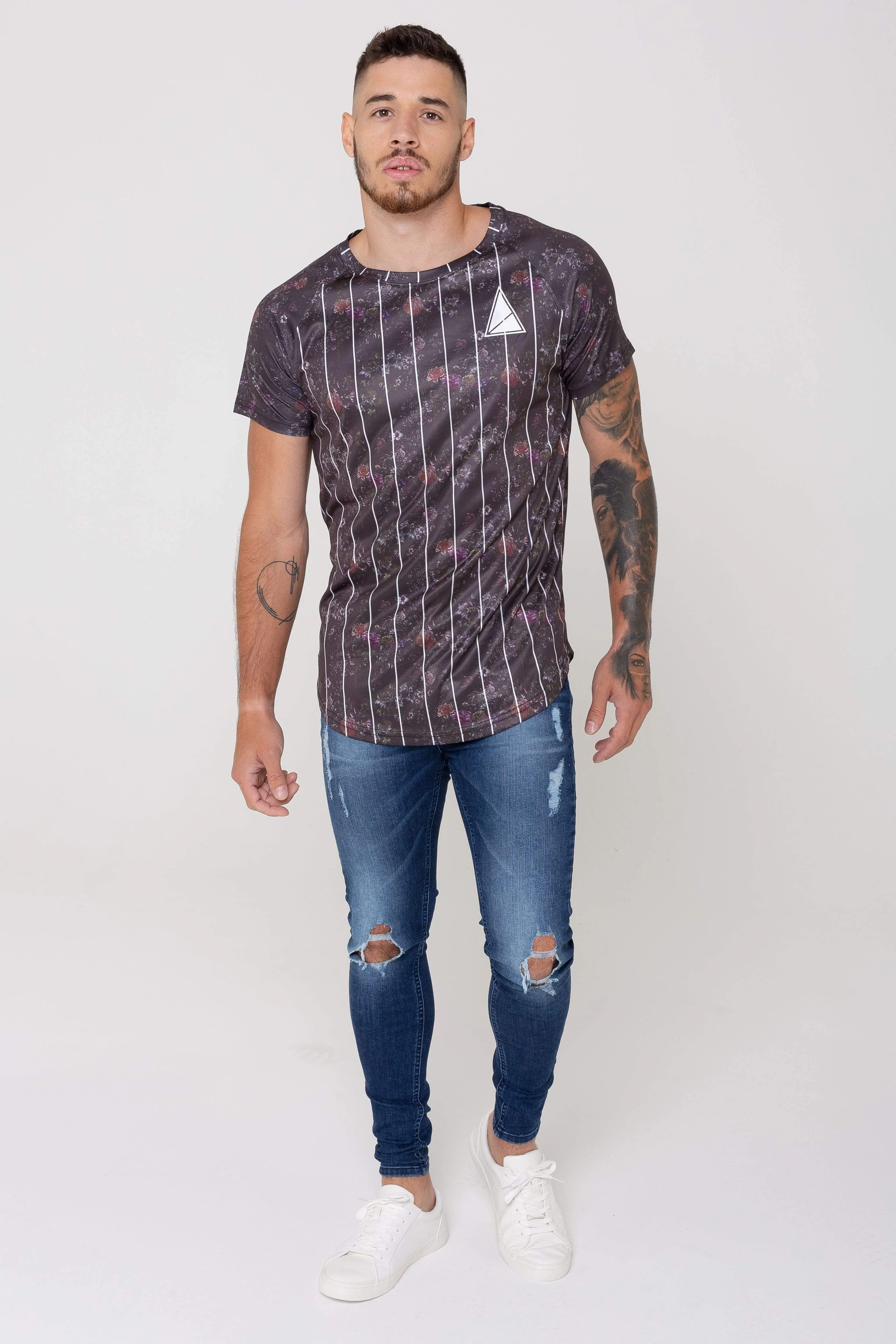 Panacea Floral Pinstripe Men's T-Shirt