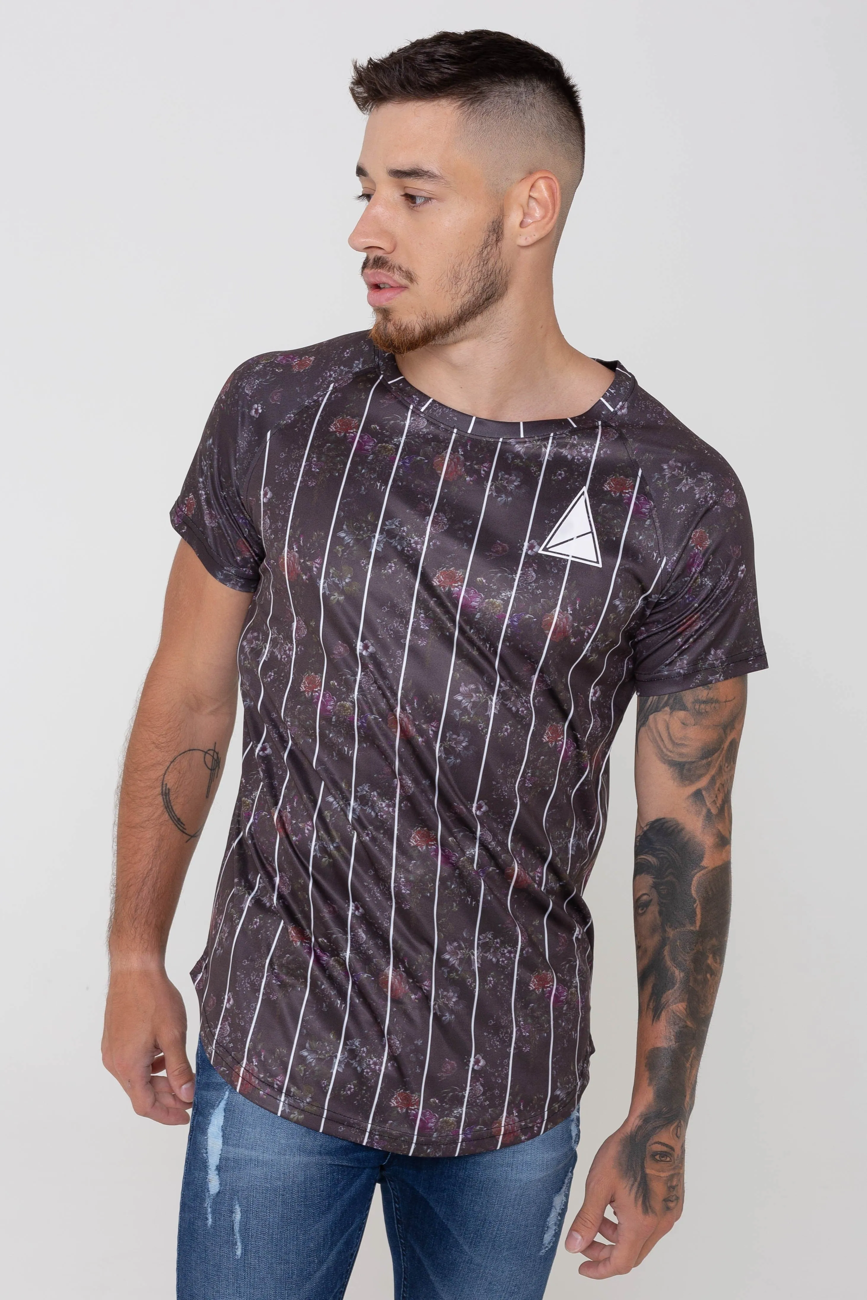 Panacea Floral Pinstripe Men's T-Shirt