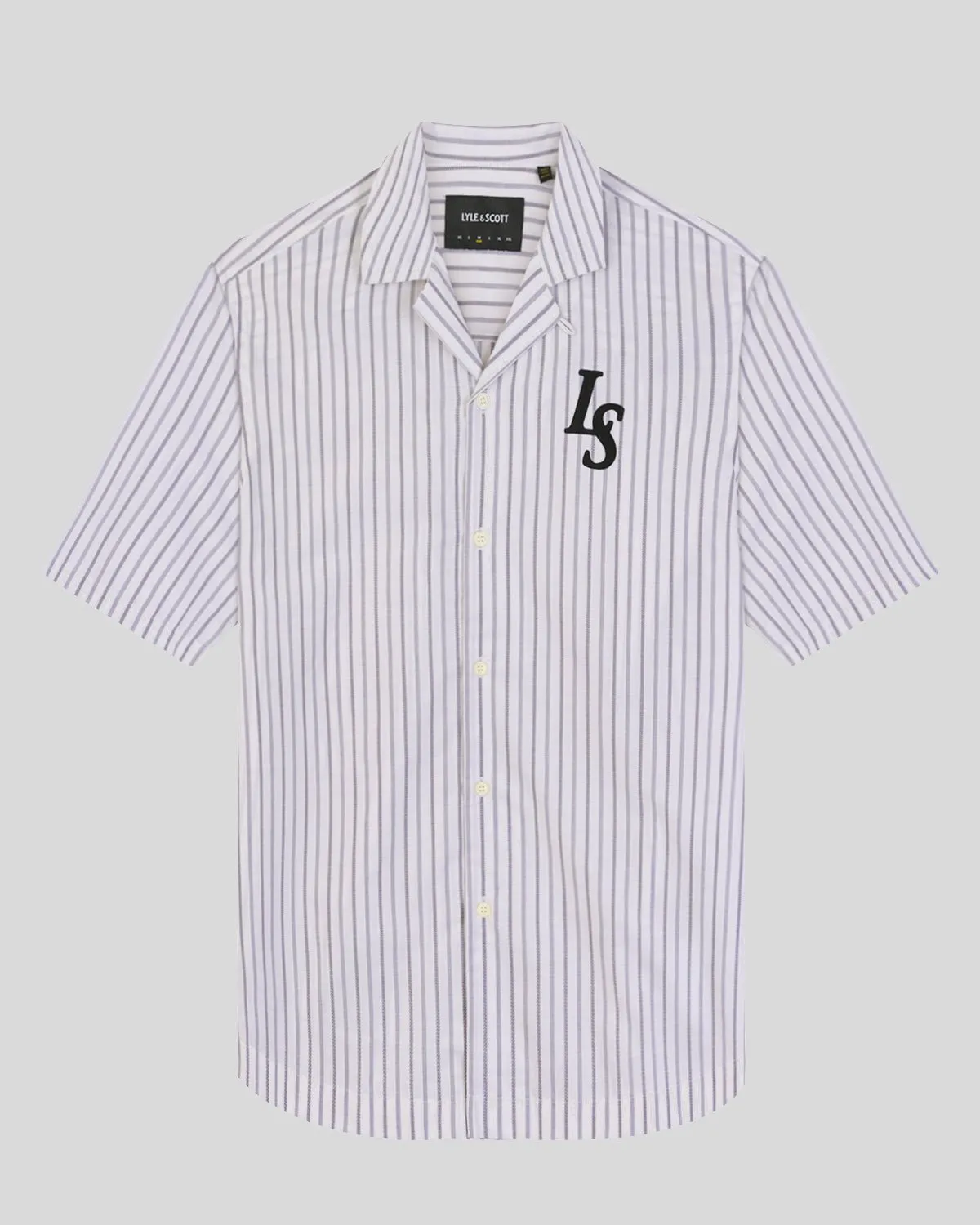 Pinstripe Revere collar shirt