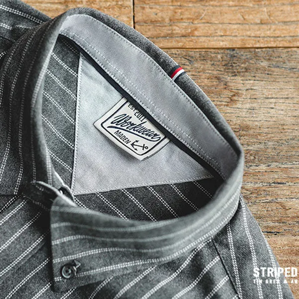 Retro Brushed Pinstripe Shirt Outwears