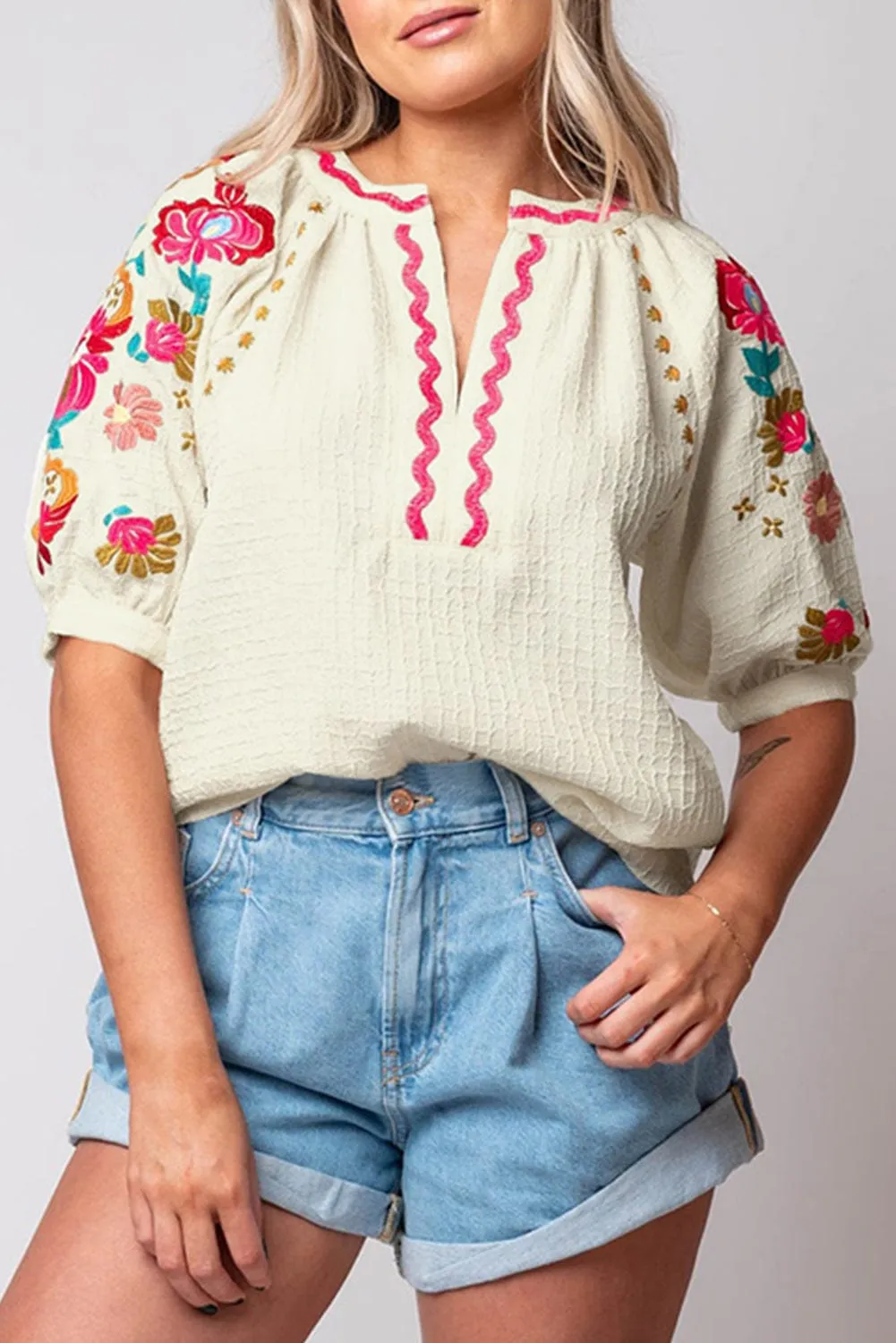 SALE - Waverly Embroidered Blouse | Size Small