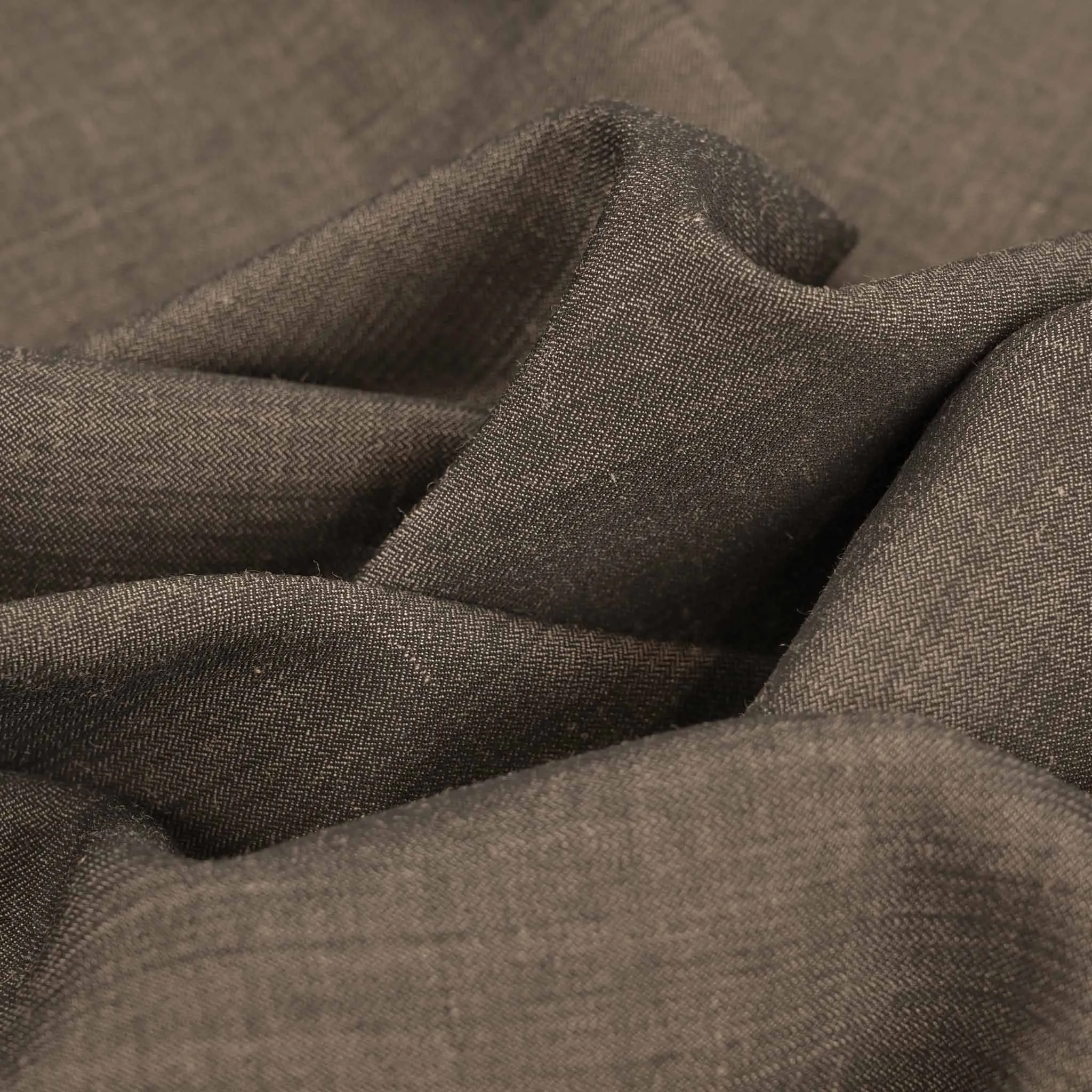 Taupe Herringbone Suiting Fabric 96580