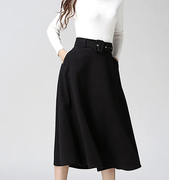 Women's Skirts Winter Wool Skirt  XYN98409